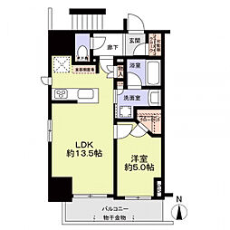 オープンレジデンシア栄THECOURT 1LDKの間取図画像