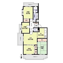 エスポア味鋺 4LDKの間取図画像