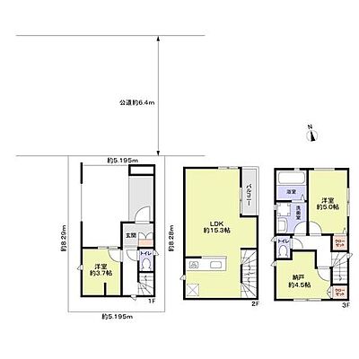 間取り 名古屋市中川区上高畑1丁目中古戸建
