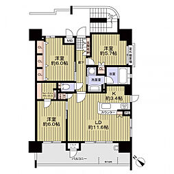 グリーンベル小幡緑地 3LDKの間取図画像