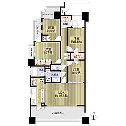 ロイヤルクレスト金山 4LDKの間取図画像