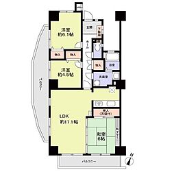 ナビシティ牛牧 3LDKの間取図画像
