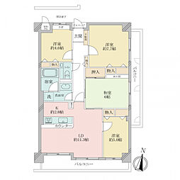 ファミール諏訪山公園 4LDKの間取図画像
