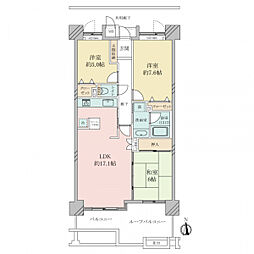 西宮マリナパークシティ杜のまち3番館 3LDKの間取図画像