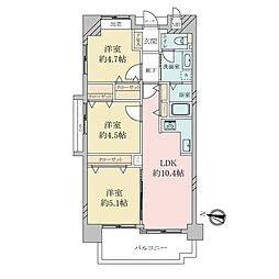 グランドヴィラ此花2 3LDKの間取図画像