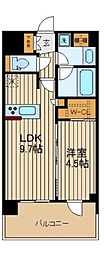 サンクレイドル西所沢 1LDKの間取図画像