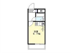 オパール館新所沢 ワンルームの間取図画像