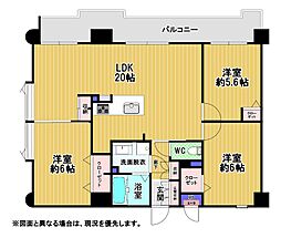アムール和白駅 3LDKの間取図画像