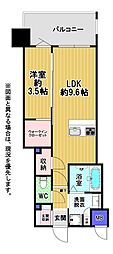 サンレリウス小倉駅南 1SLDKの間取図画像
