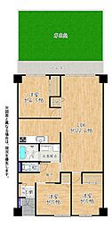 日商岩井リバーサイドマンションA棟 3LDKの間取図画像