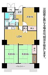 サンライフ小倉 3LDKの間取図画像