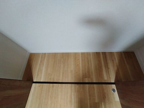 広々としたロフトスペースは、季節物や趣味の道具の収納に便利です。明るい木目調の床が空間を明るく演出します。