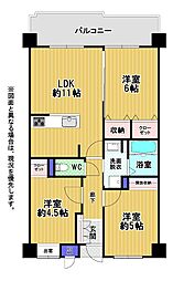 イマージュアークヒルズ霧ヶ丘 3LDKの間取図画像