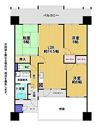 サングレート箱崎公園東 4LDKの間取図画像