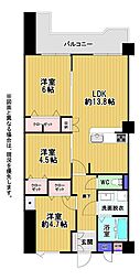 警固ハウス 3LDKの間取図画像