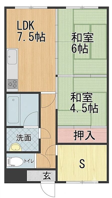 2SLDK 間取り
