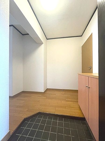 清潔感のある玄関は、毎日の始まりと終わりを心地よく彩ります。収納も備わり、空間をすっきりと保てます。