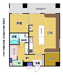 サンライフ六本松 1LDKの間取図画像