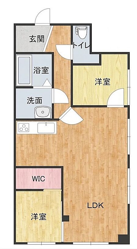 2LDK 間取り