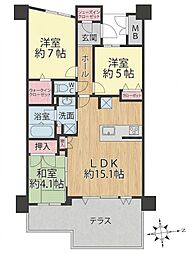 サンパーク青山テラス 3LDKの間取図画像