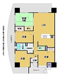 グランドパレスヴァンテアン徳力 4LDKの間取図画像