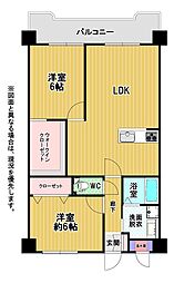 中原スカイマンション 2SLDKの間取図画像