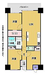 エクレール桃園公園 3LDKの間取図画像