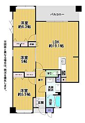 コアマンション香椎南ネクステージ 3LDKの間取り