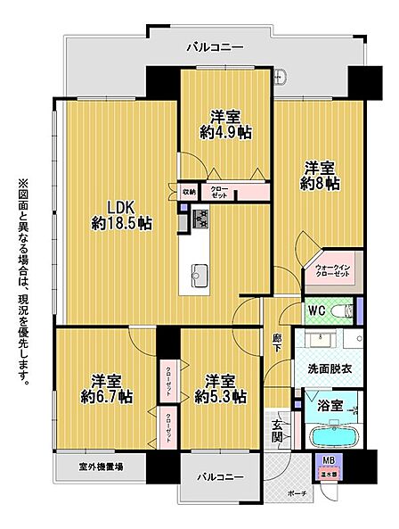 4つの洋室があります☆ご家族それぞれの自室や収納部屋、趣味のお部屋や在宅ワーク専用ルームなど多様な使い方が可能です