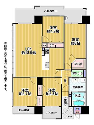 間取り サンパーク鉄王 7階/-