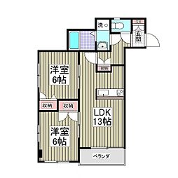 CITYPARK光 2LDKの間取図画像