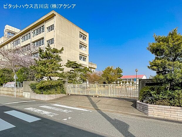 中学校「草加市立青柳中学校まで270m」