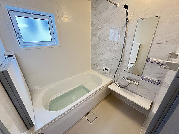 現地写真。浴室です。福岡市内や近郊のご見学なら、どこでもお任せ下さい。