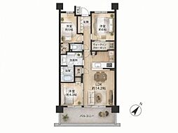 パークホームズ登戸スクエア 3LDKの間取図画像