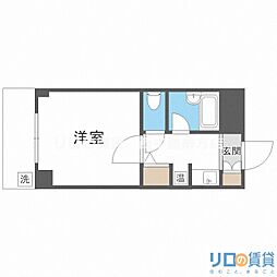 江坂ハイムタケダ8 1Kの間取図画像
