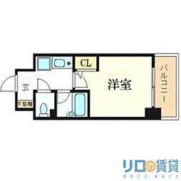 エスリード新大阪第7 9階1Kの間取り