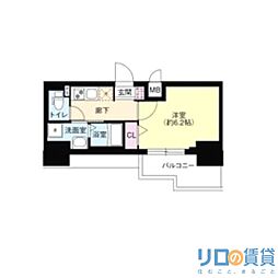 Dimus新大阪 14階1Kの間取り