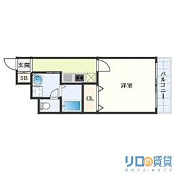 アンプルール　フェール　ドミール 102 1階1Kの間取り