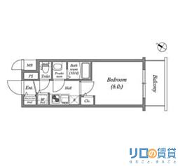 メインステージ大阪　Nｏｒｔｈ　Ｍａｒｋ 508 5階1Kの間取り