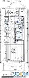 エステムコート新大阪オルティ 2階1Kの間取り