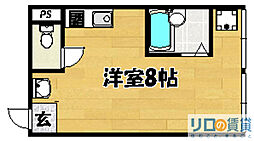 ヴィラナリー淡路 ワンルームの間取図画像