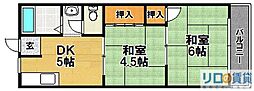 メゾン豊里 2DKの間取図画像