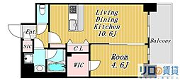 スプランディッド新大阪VIII 1LDKの間取図画像