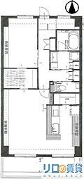 ソシエ北大阪1番館 1LDKの間取図画像