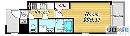 エスリード新大阪ザ・プレミアEAST 1Kの間取図画像