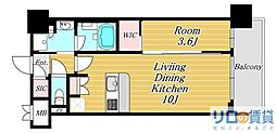 大阪市淀川区宮原5丁目マンション 1LDKの間取図画像