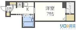 T-HOMES新大阪 1Kの間取図画像