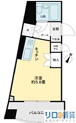 ライオンズマンション南方 ワンルームの間取図画像