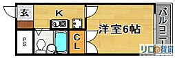 マンハッタンヒルズ 1Kの間取図画像