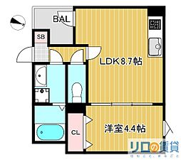 ピノコ 1LDKの間取図画像